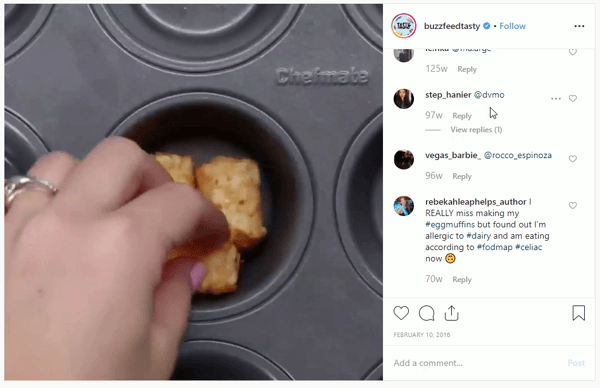 Instagram food gif baking instructions