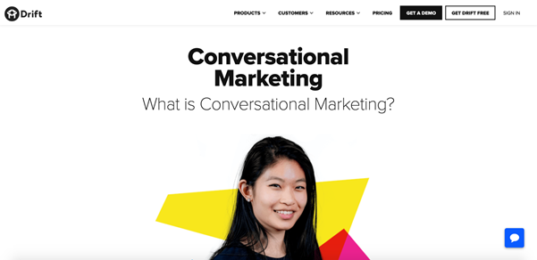 Screenshot of Conversational Marketing heading